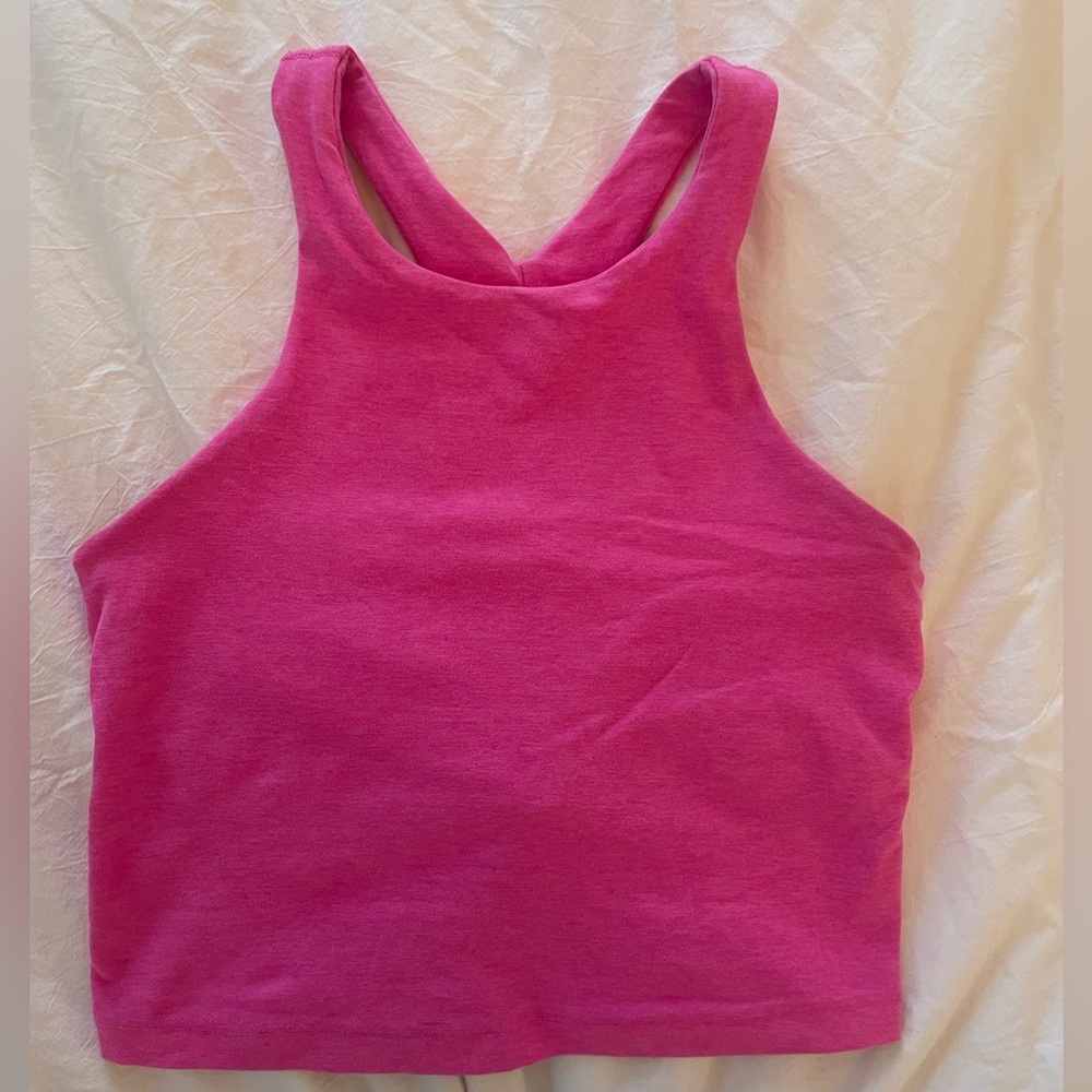 Beyond Yoga Focus Cropped Tank - xs - pink hype Heather